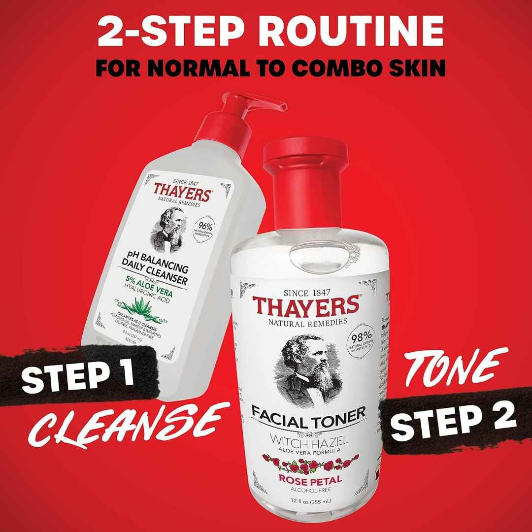 THAYERS Alcohol-Free Witch Hazel Toner – Unscented & Hydrating (12 oz)